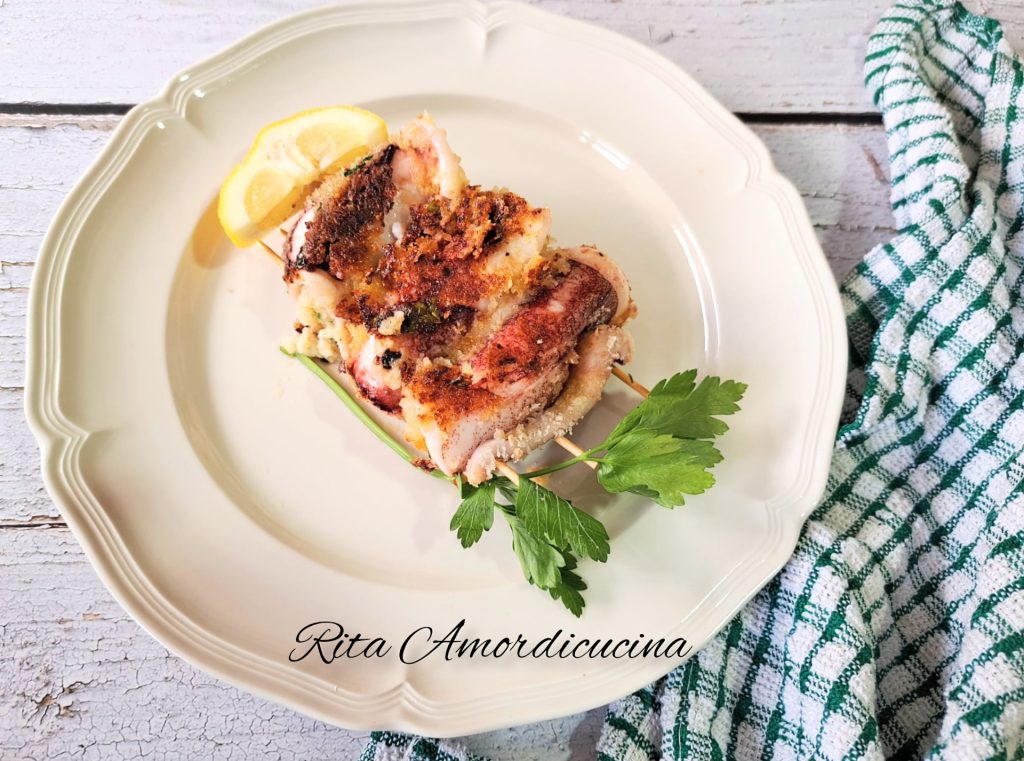 Rolinhos de lula gigante