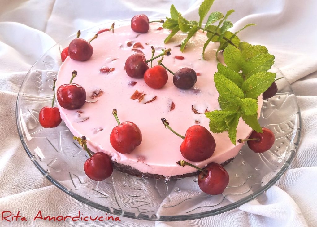 Cheesecake dietética de cereja