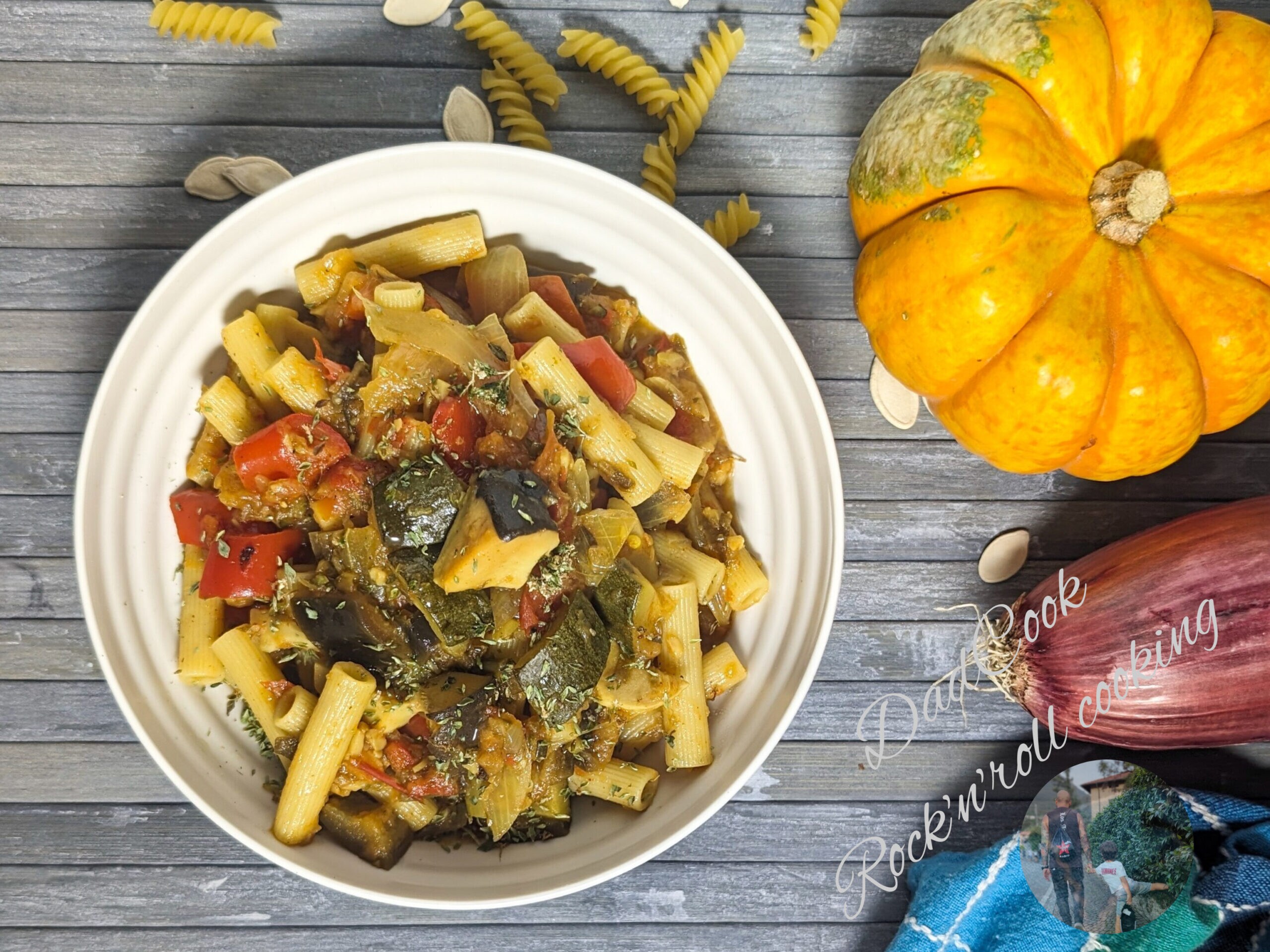 Macarrão com legumes