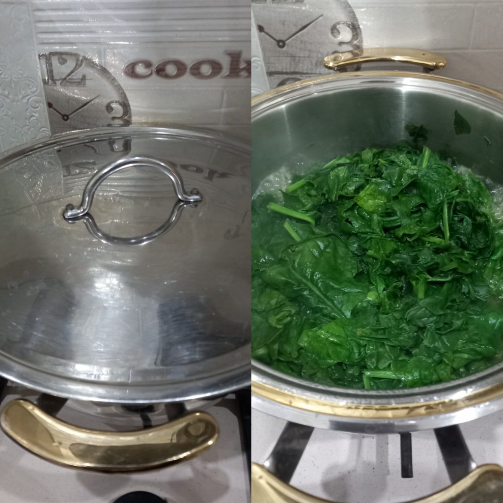 Spinacine de frango e espinafres