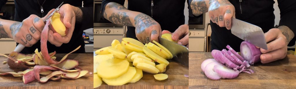 Receita de batatas mpacchiuse com cebola fáceis e saborosas
