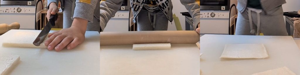 Cannoli de pão de forma com recheio cremoso