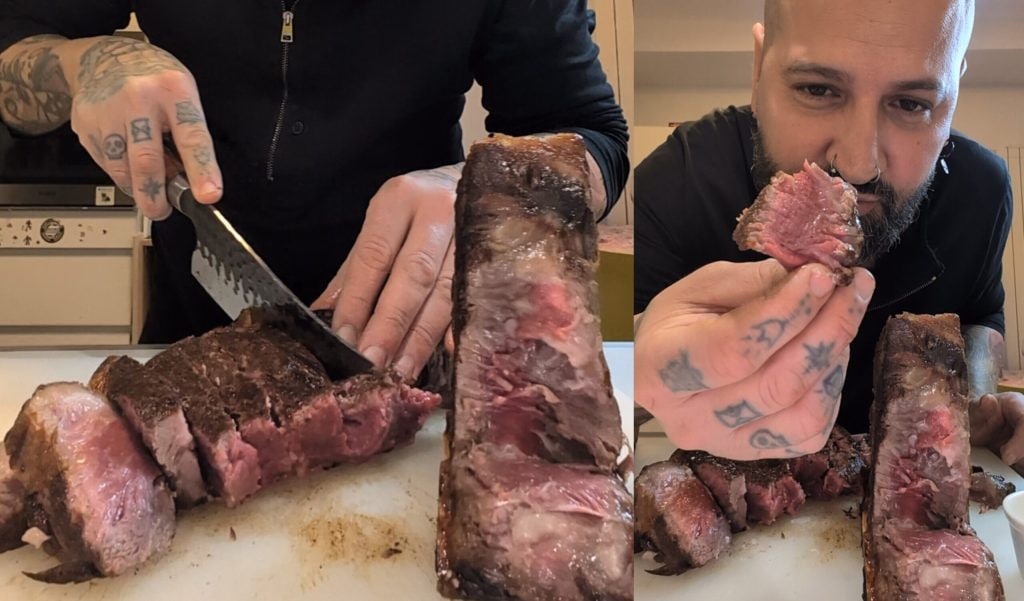 Bisteca à Fiorentina (T-bone) de Simmental Bávara: cozimento perfeito no fogão!