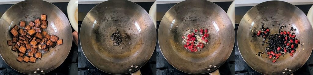 Receita de tofu defumado e berinjela chinesa salteada em molho agridoce