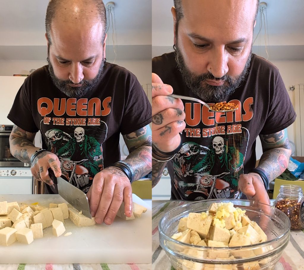 Salada de Quinoa com Legumes Grelhados e Tofu Marinado