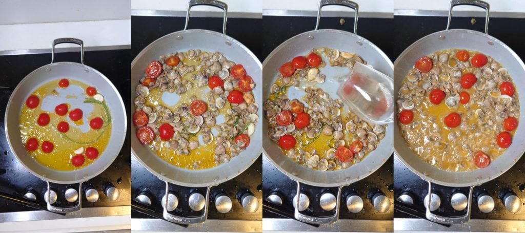 Espaguete com Vôngole e Tomatinhos