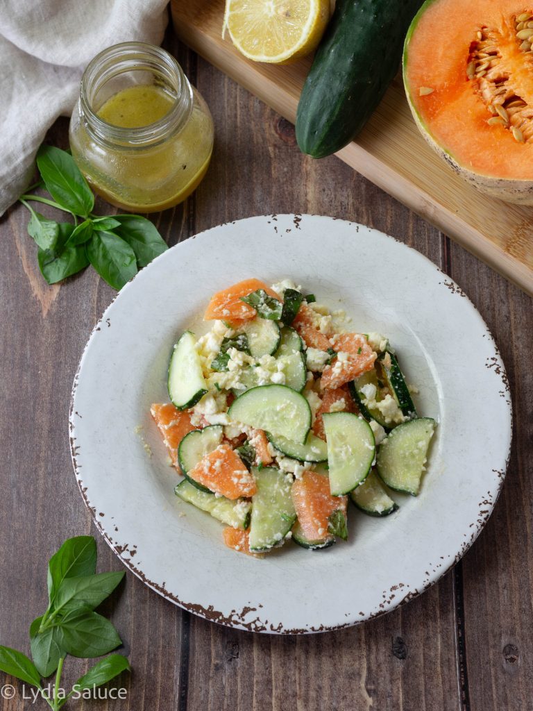 Salada de melão e pepino
