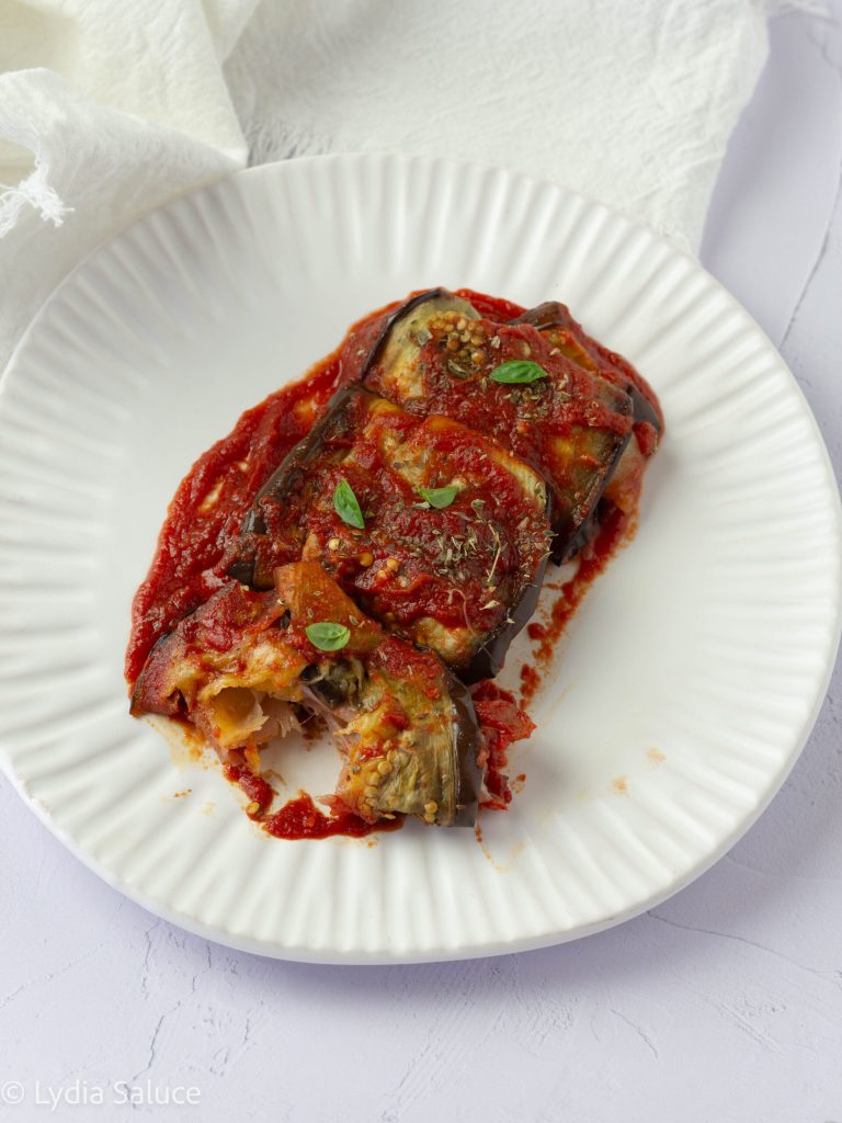 Rolinhos de berinjela