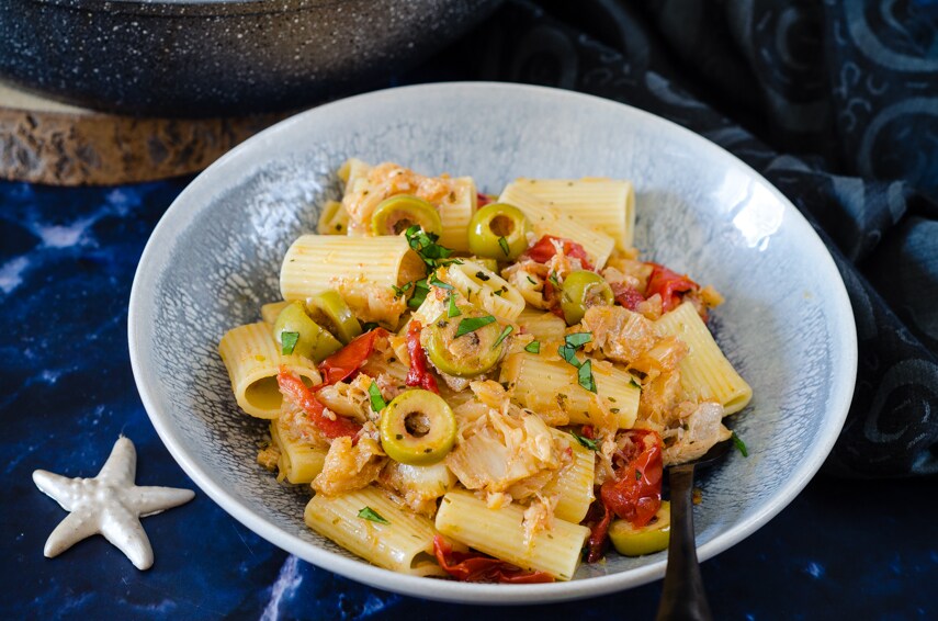 Macarrão com Bacalhau