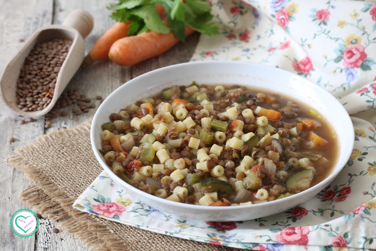 Macarrão com lentilhas