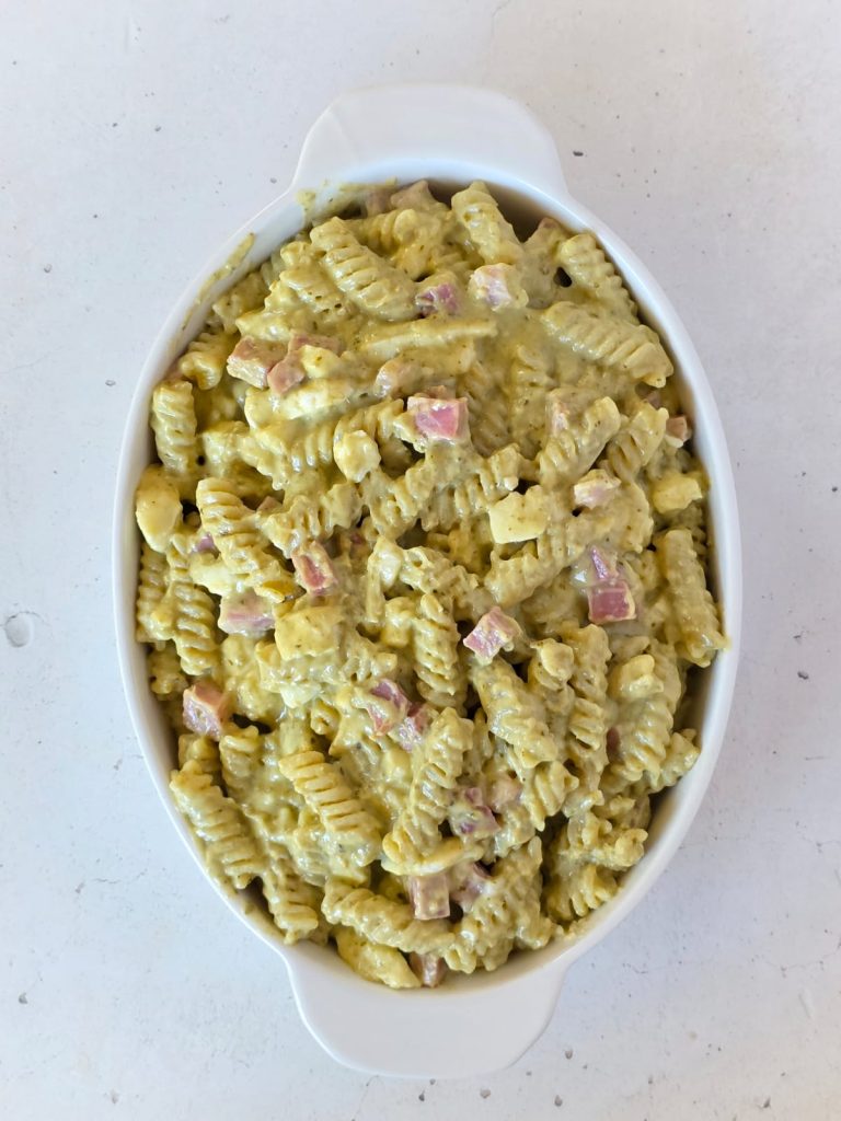 Massa ao pesto no forno