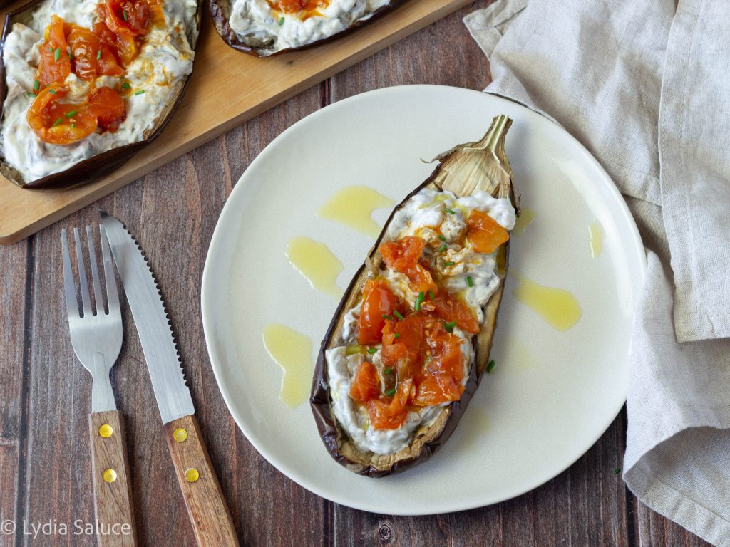 Berinjelas recheadas com ricota