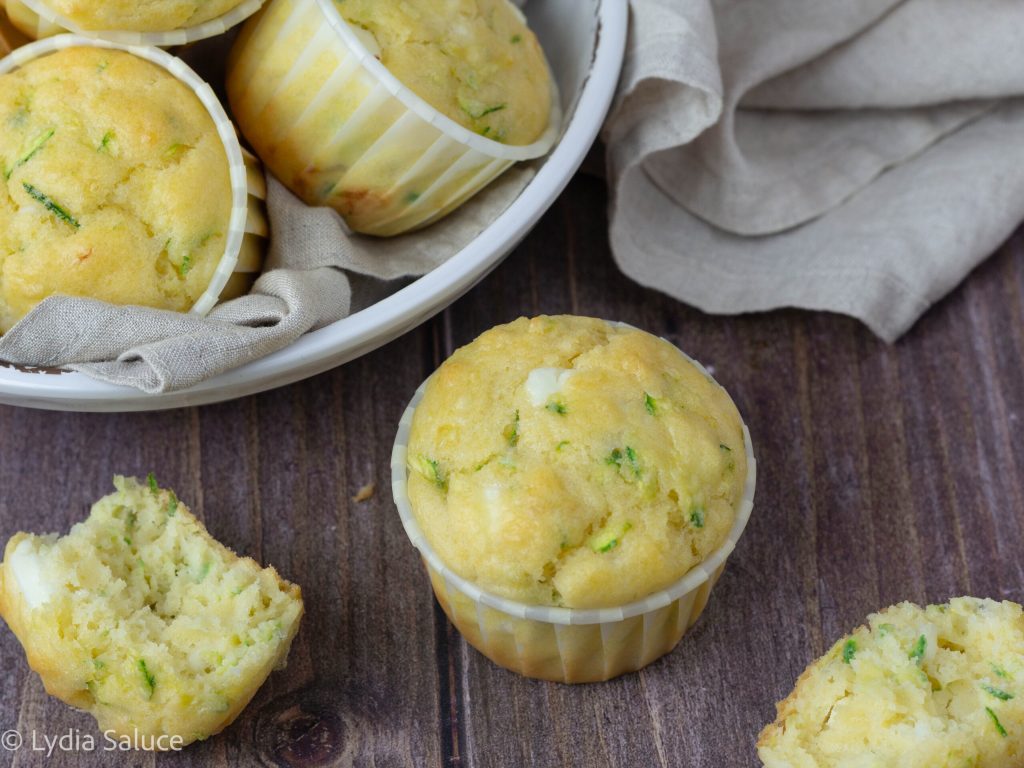 Muffin de abobrinha e feta