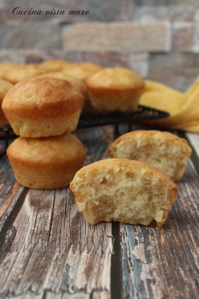 Muffin de focaccia Cozinha à vista do mar