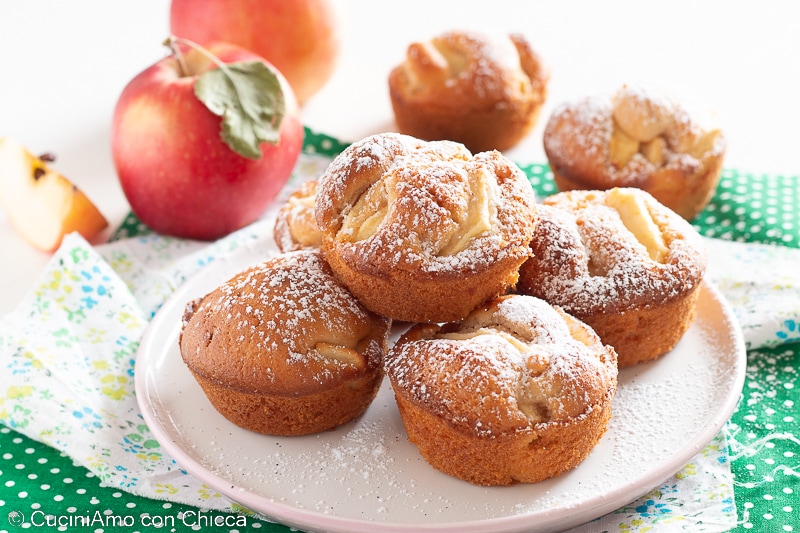 Muffin de maçã sem manteiga
