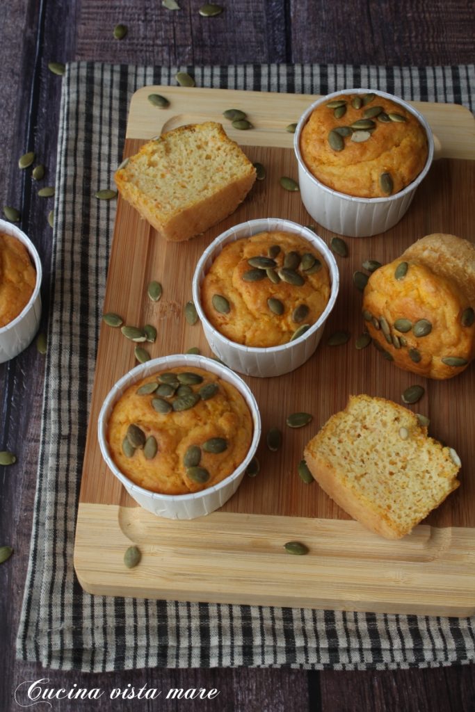 Muffin salgados de abóbora Cozinha vista mar