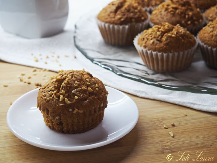Muffin de avelãs com coração cremoso: macios e irresistíveis