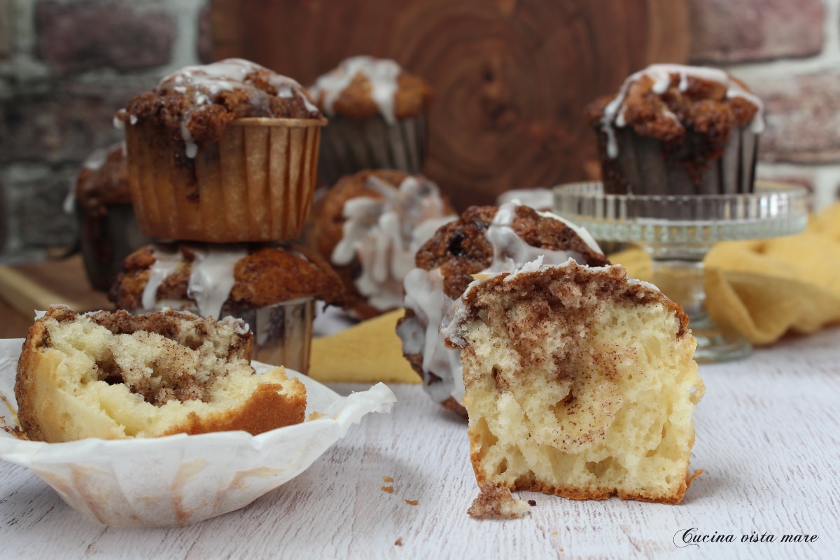 Muffins de rolo de canela