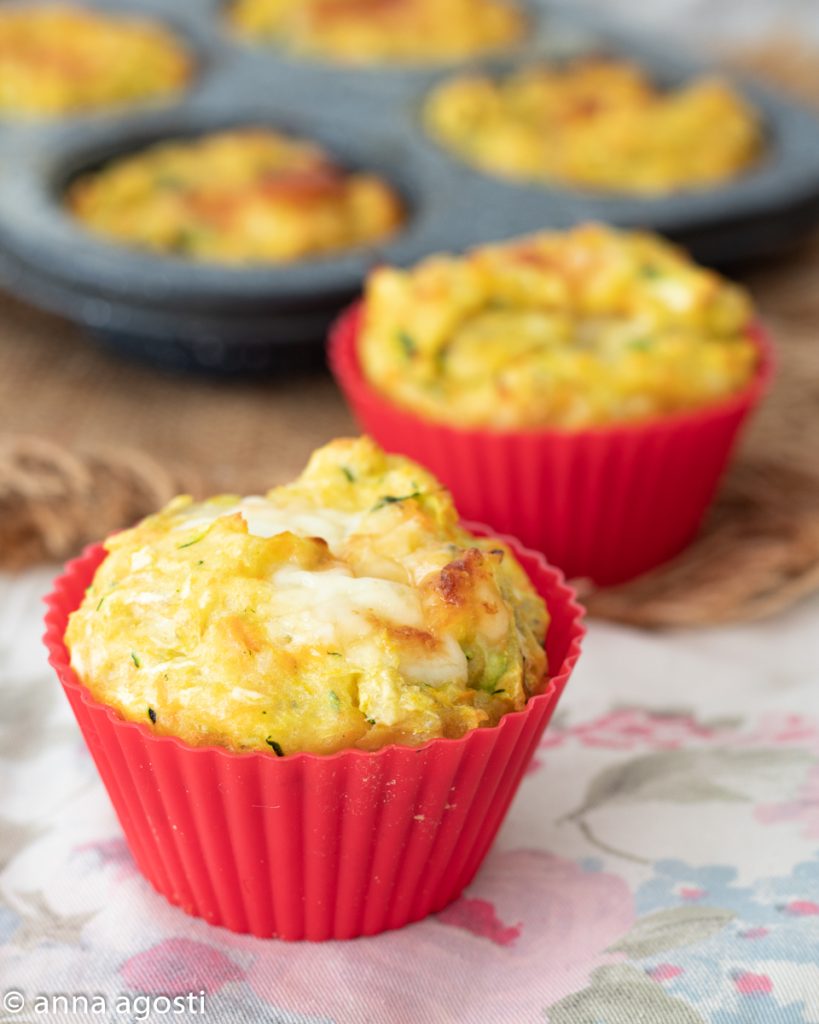 Muffins salgados com legumes