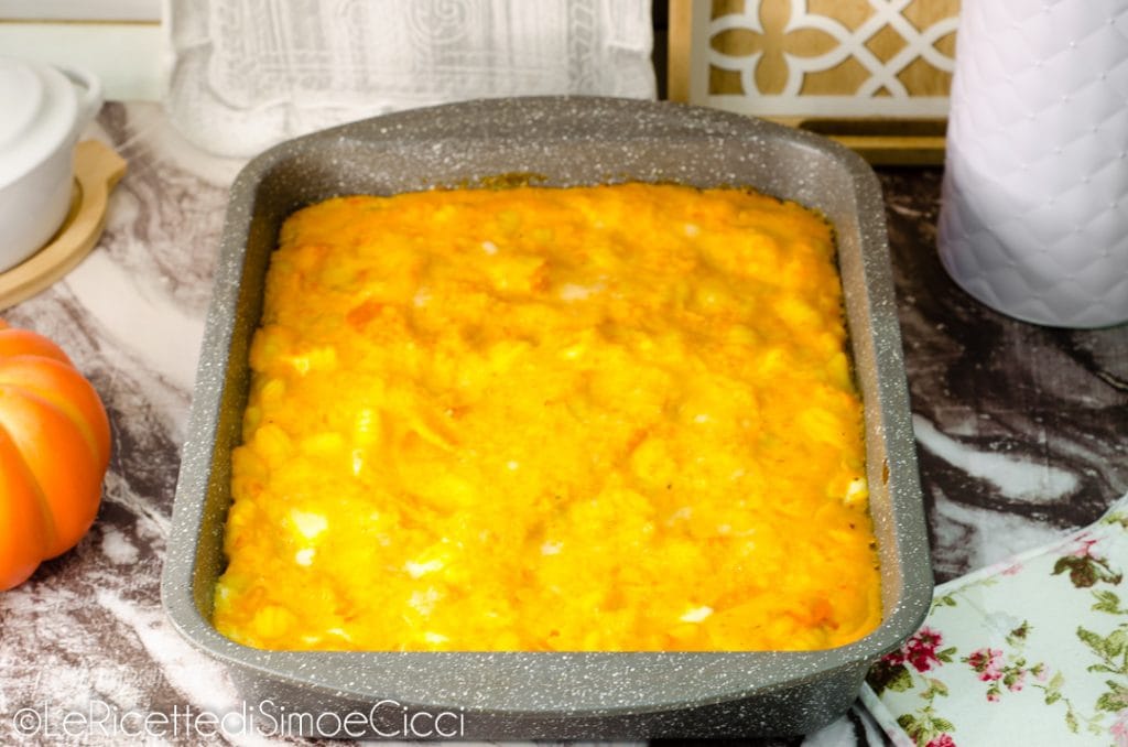 Nhoque ao forno com creme de abóbora