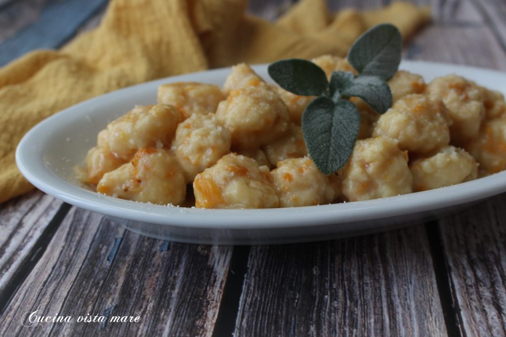 Nhoque de abóbora e ricota Cozinha vista mar