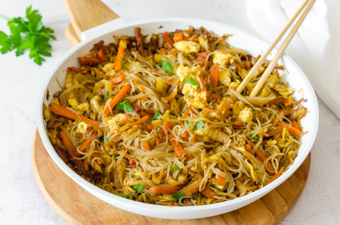 Noodles com vegetais