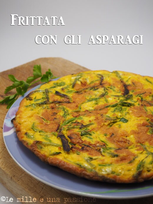 Omelete com os aspargos