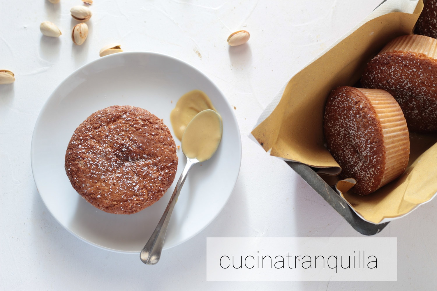 Bolinho de pistache fofinho