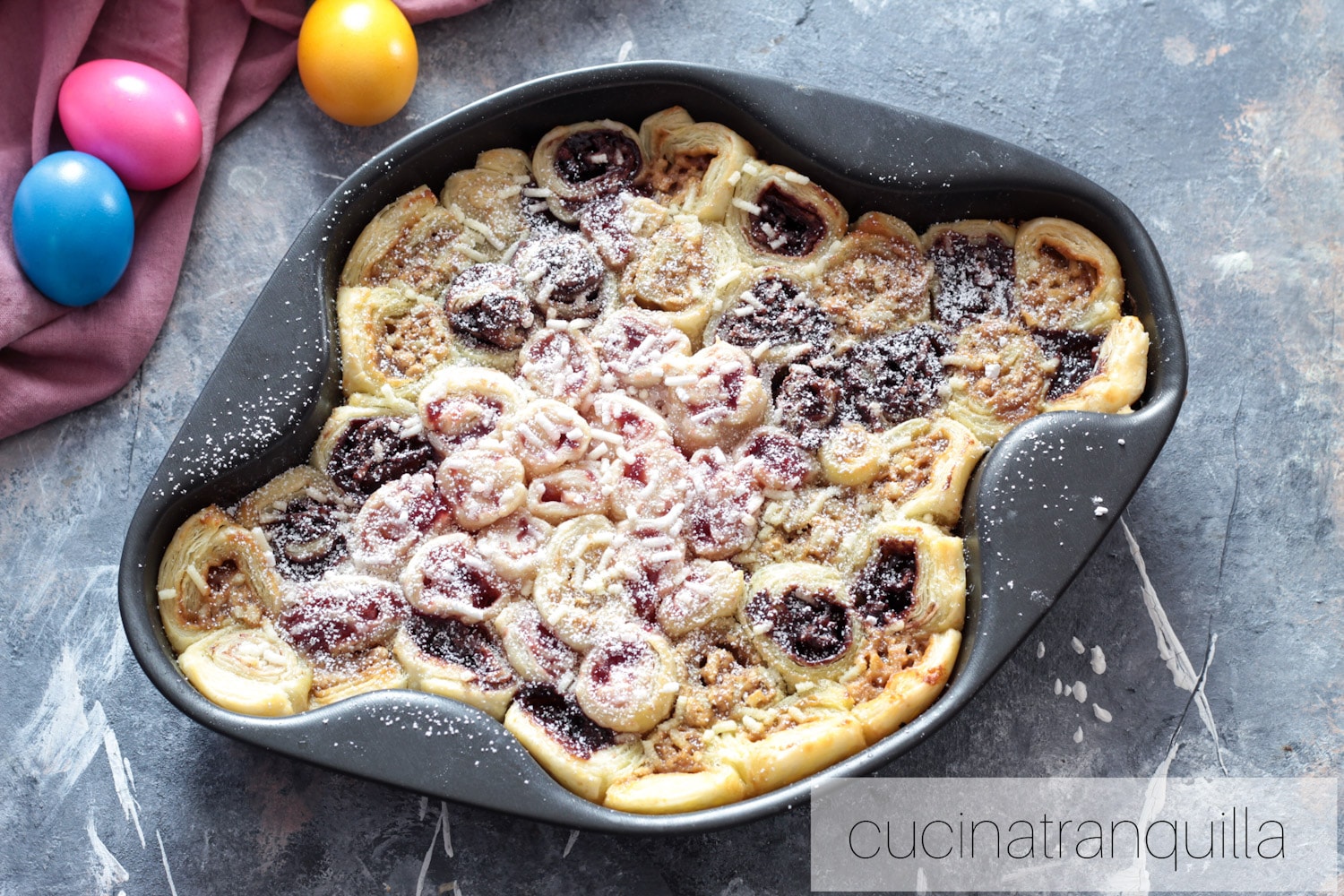 Falsa colomba doce de massa folhada