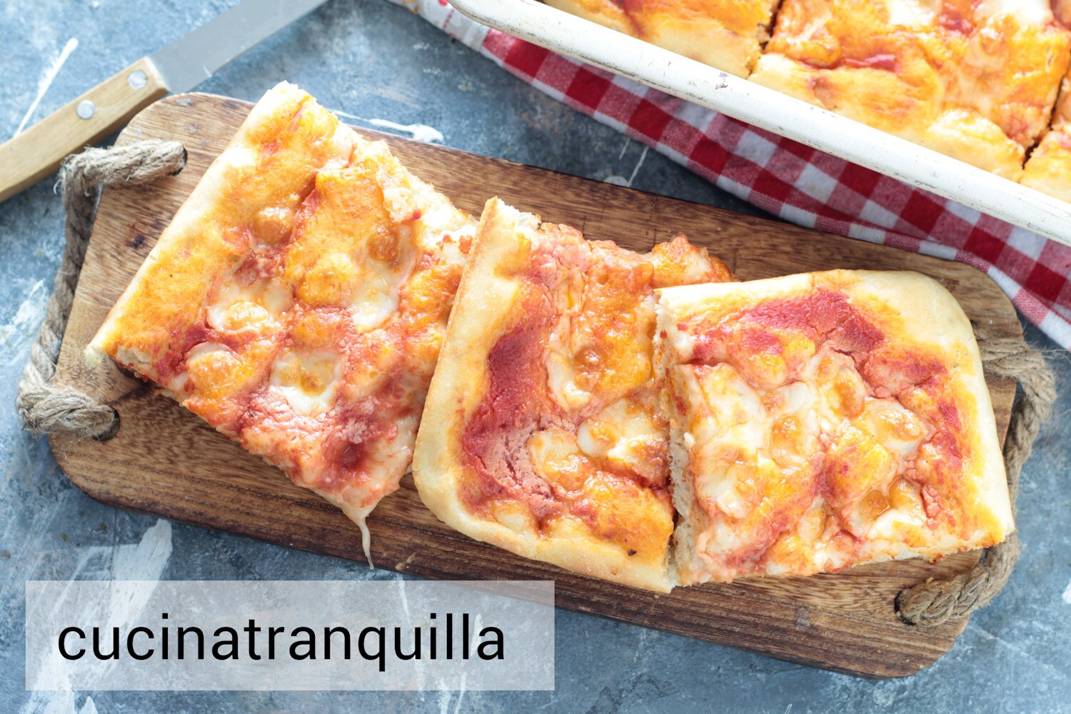 Pizza vermelha com mussarela com massa na tigela