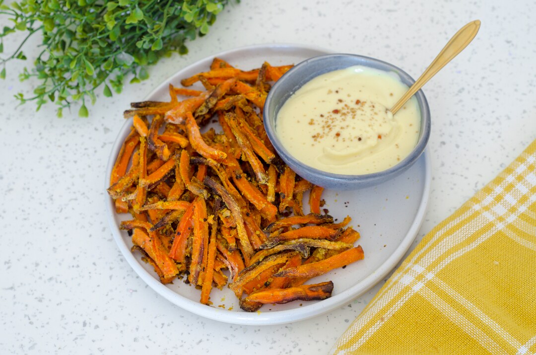 Palitos de cenoura na fritadeira elétrica