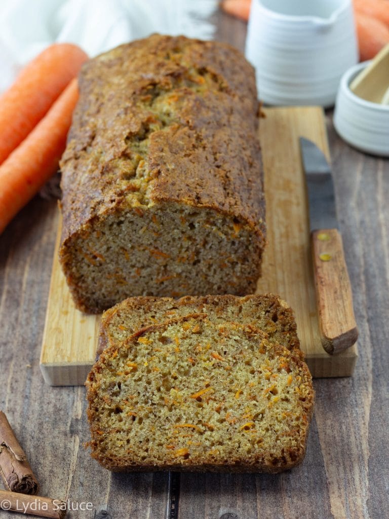 Bolo de cenoura tipo Plumcake