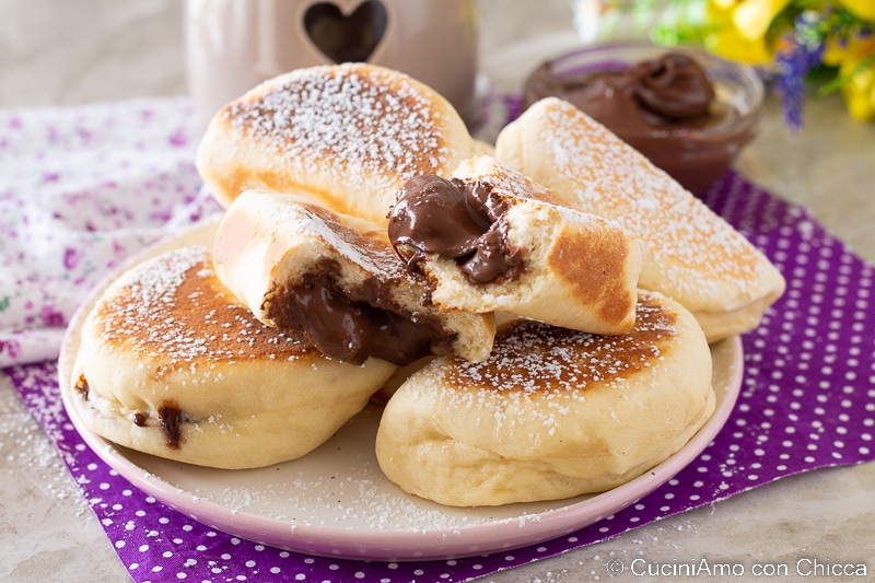 Panzerotti com nutella