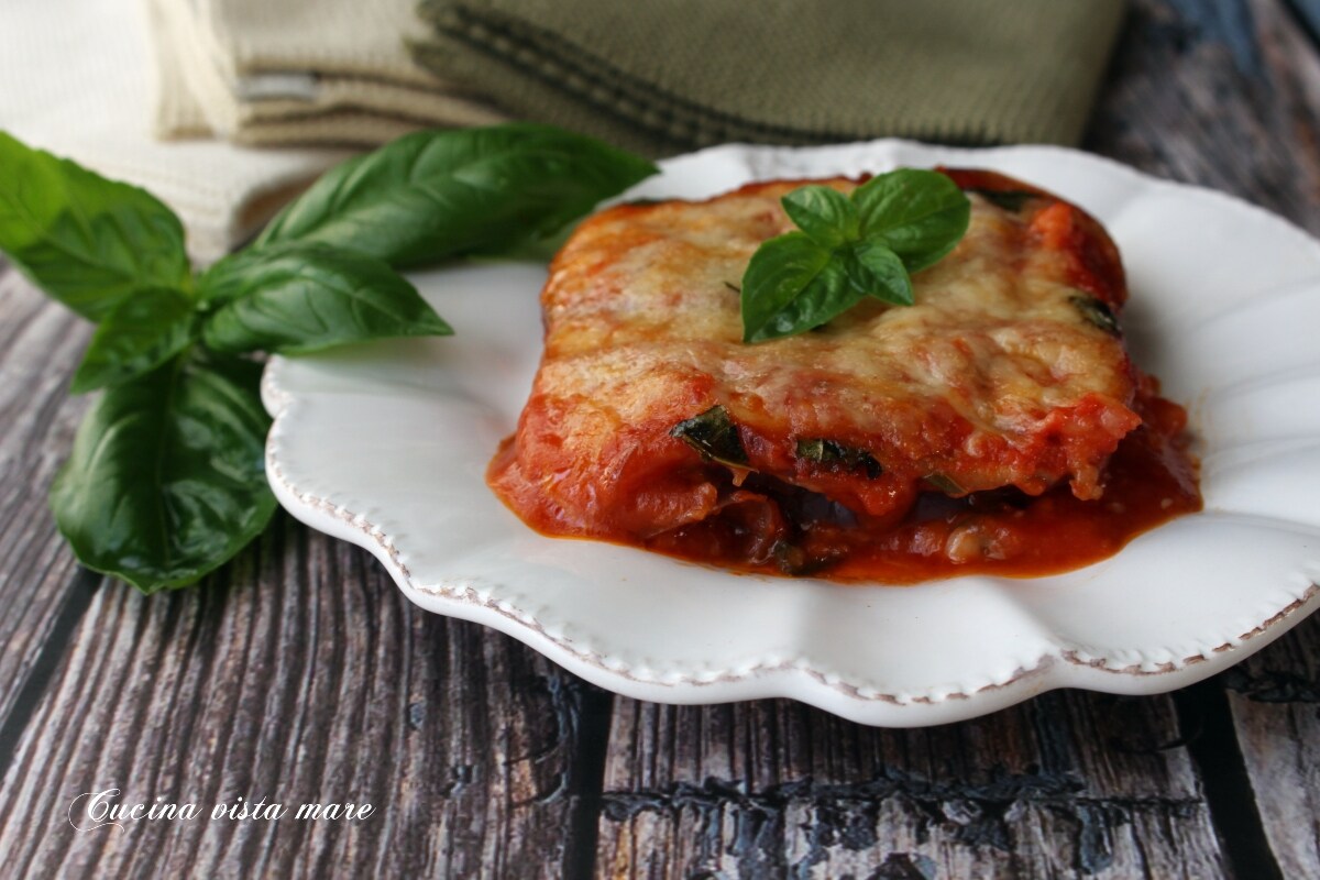 Parmegiana de berinjela no micro-ondas