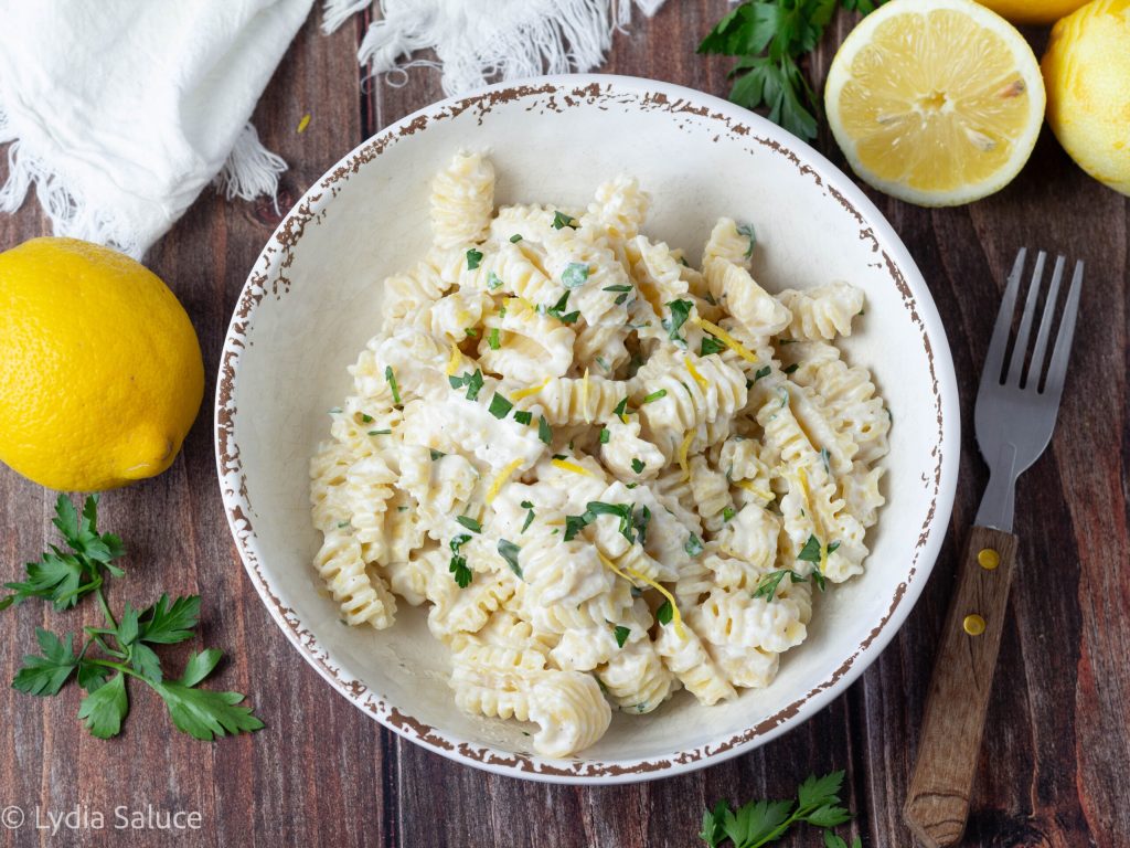 macarrão com limão e ricota