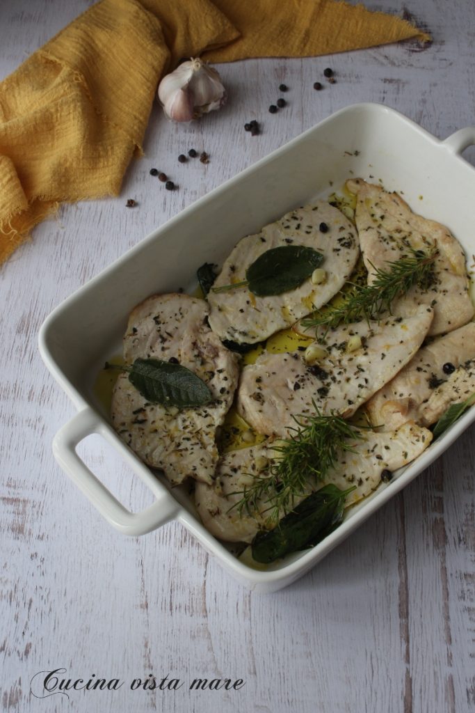 Peito de frango marinado Cozinha vista mar