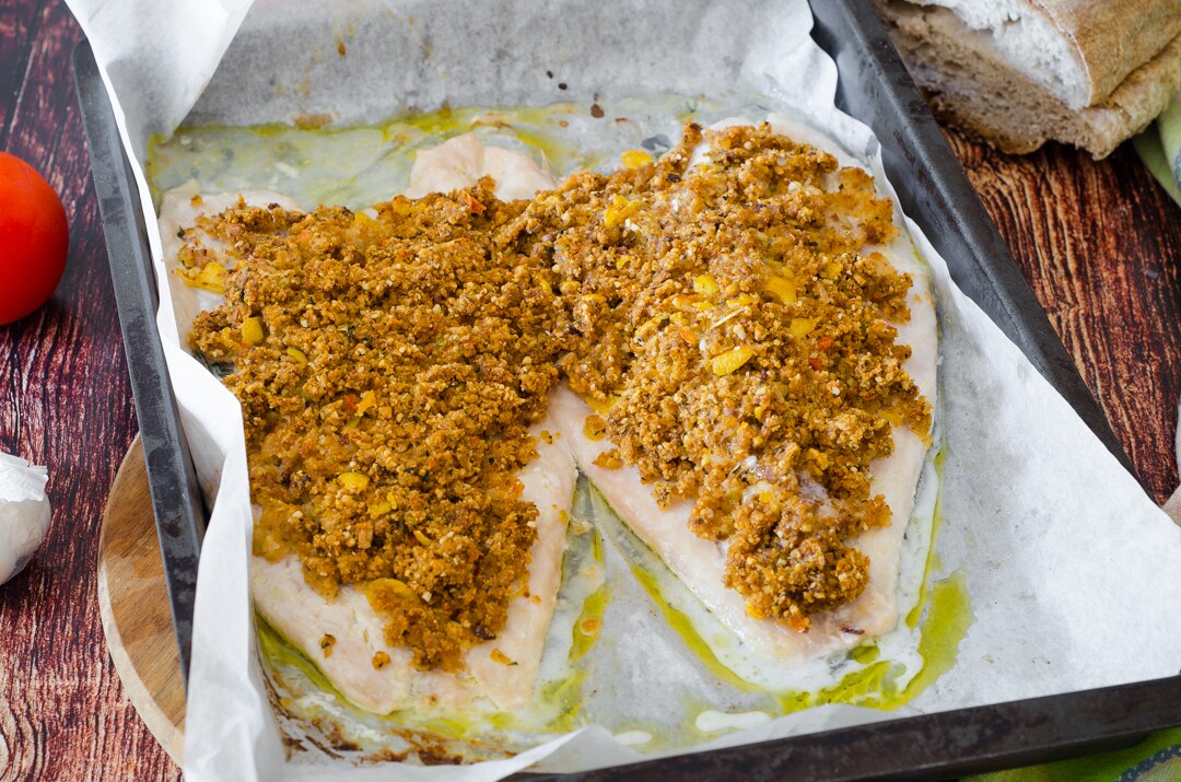 Pescada assada, macia e aromática!