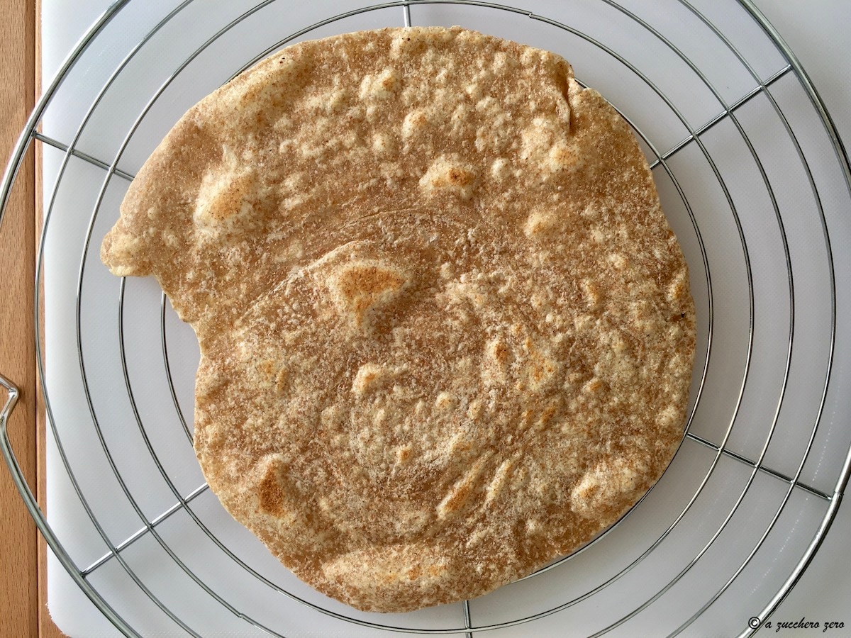 Piadina integral light folhada com óleo sem fermento