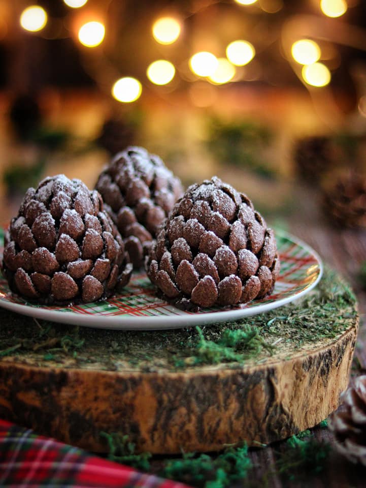 Pinhões de chocolate