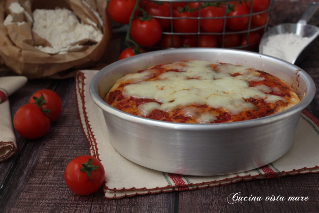 Pizza na frigideira Cozinha vista mar