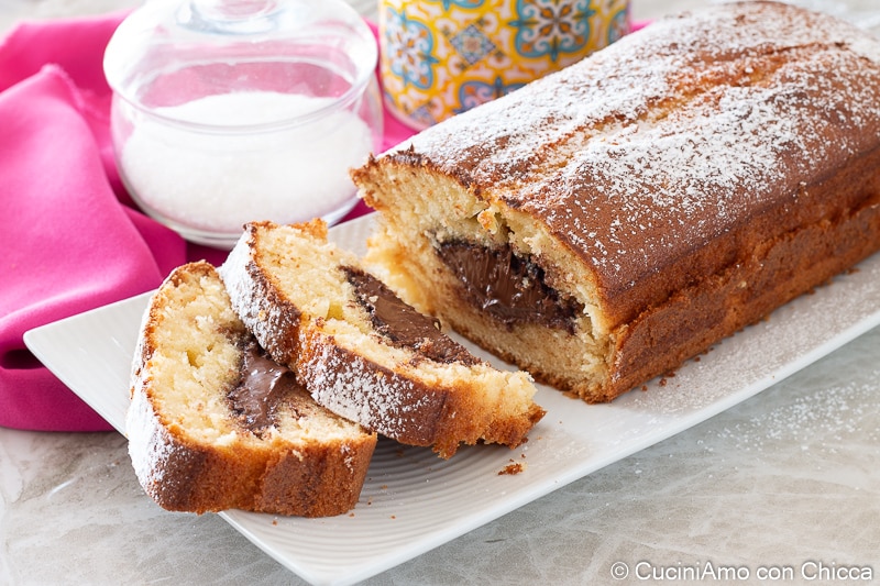 Plumcake macio com Nutella