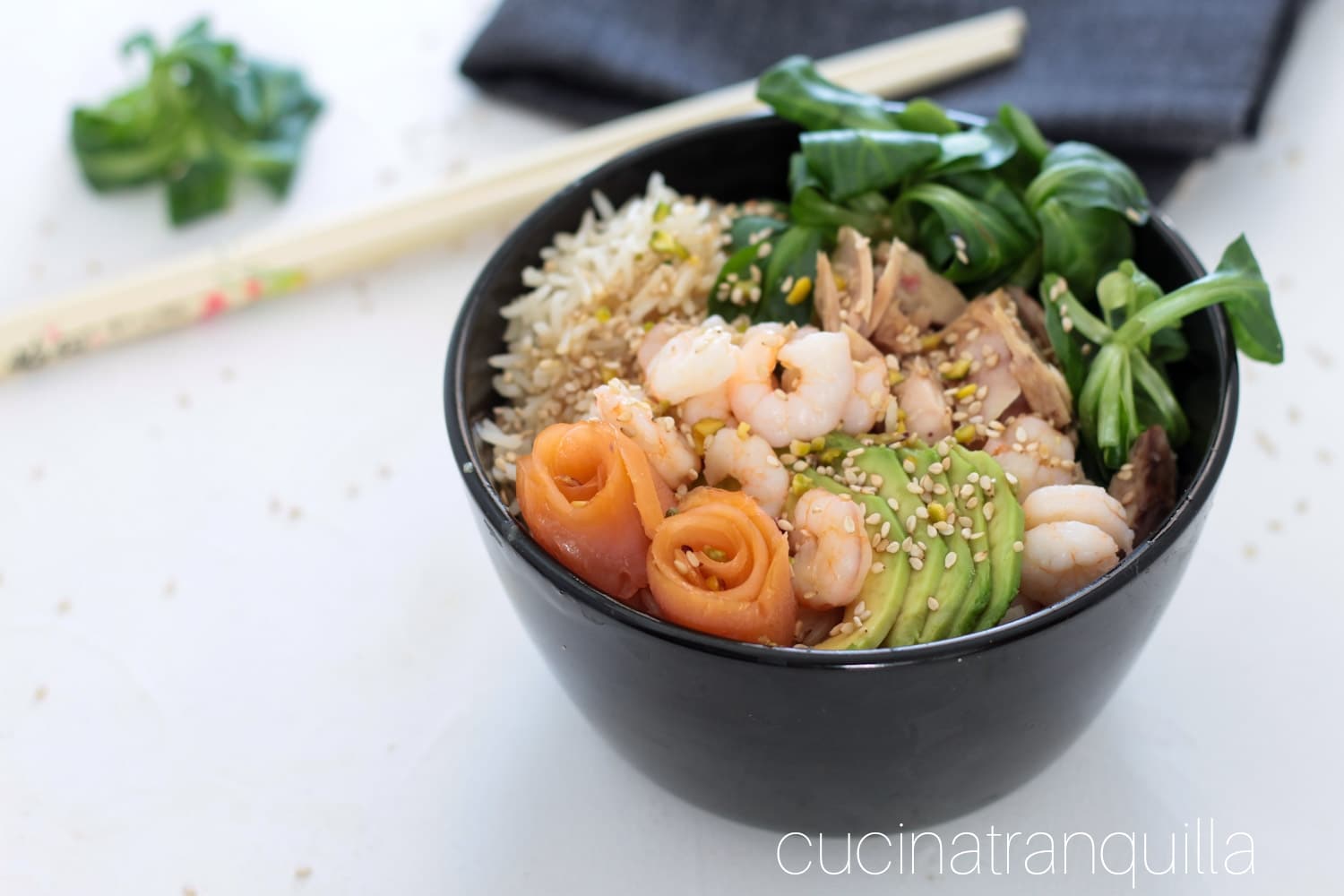 Poke bowl de peixe