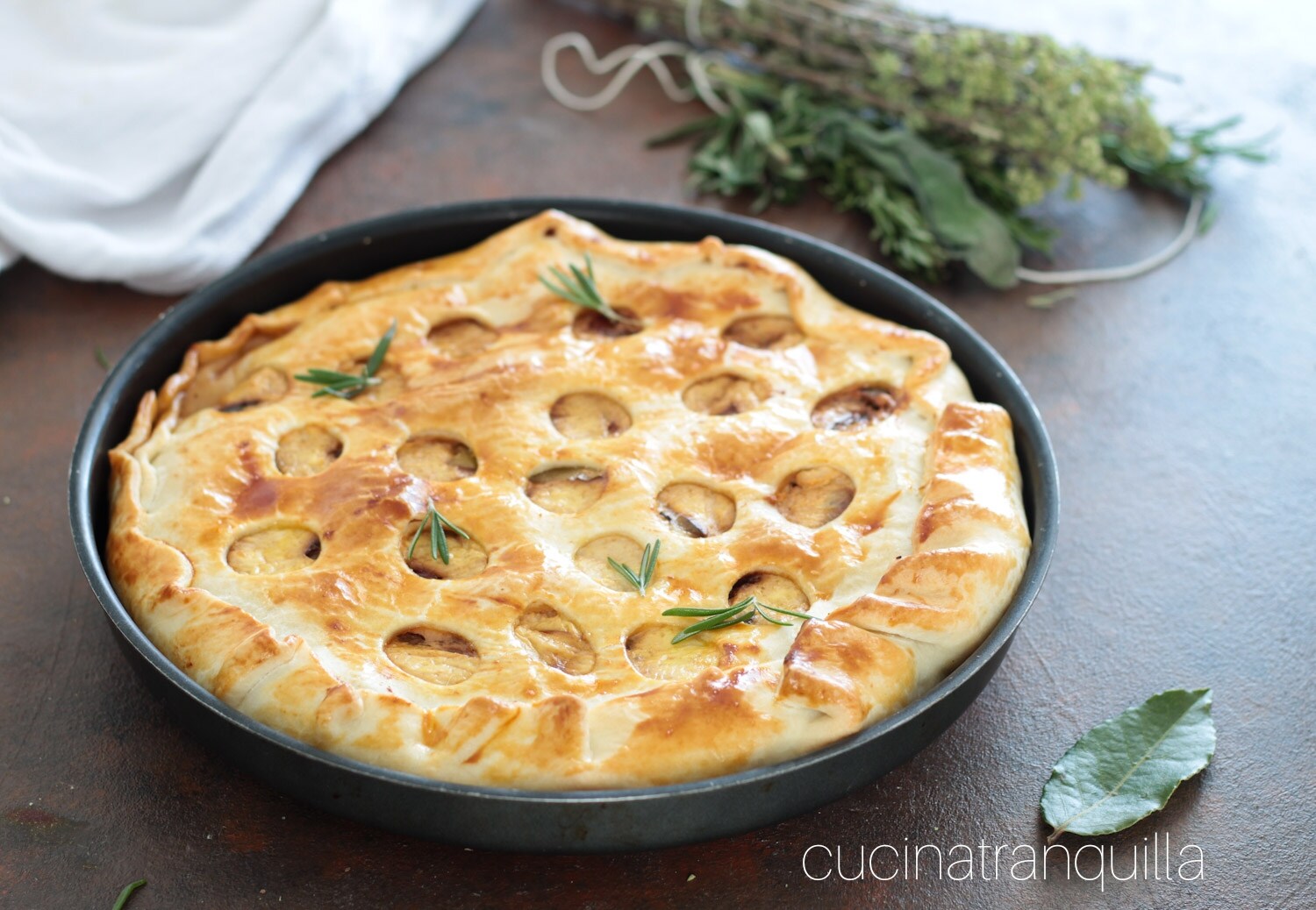 Torta rústica com pimentões