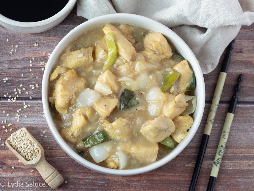 Frango e cebolinha à oriental
