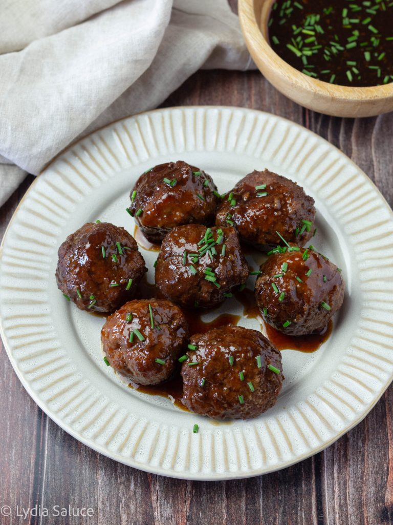 Almôndegas teriyaki na slow cooker