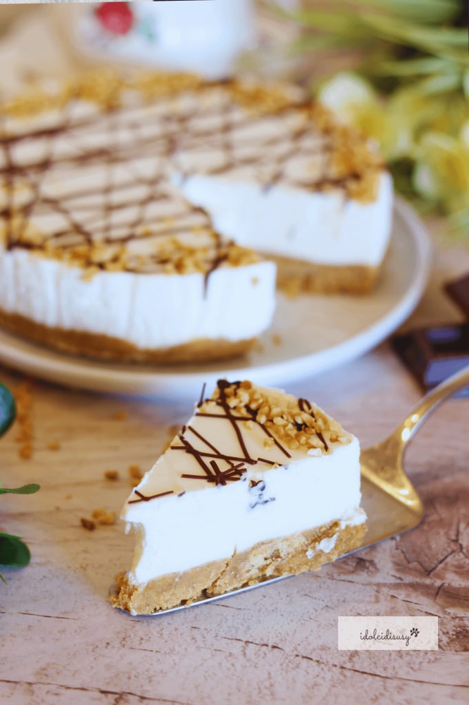 Fatia de Torta de iogurte sem forno