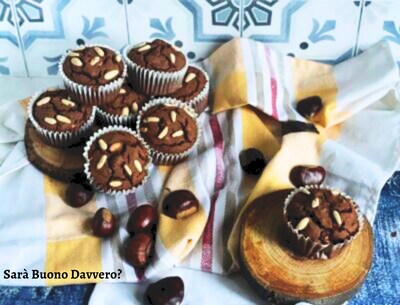 Muffin de castagnaccio vegano