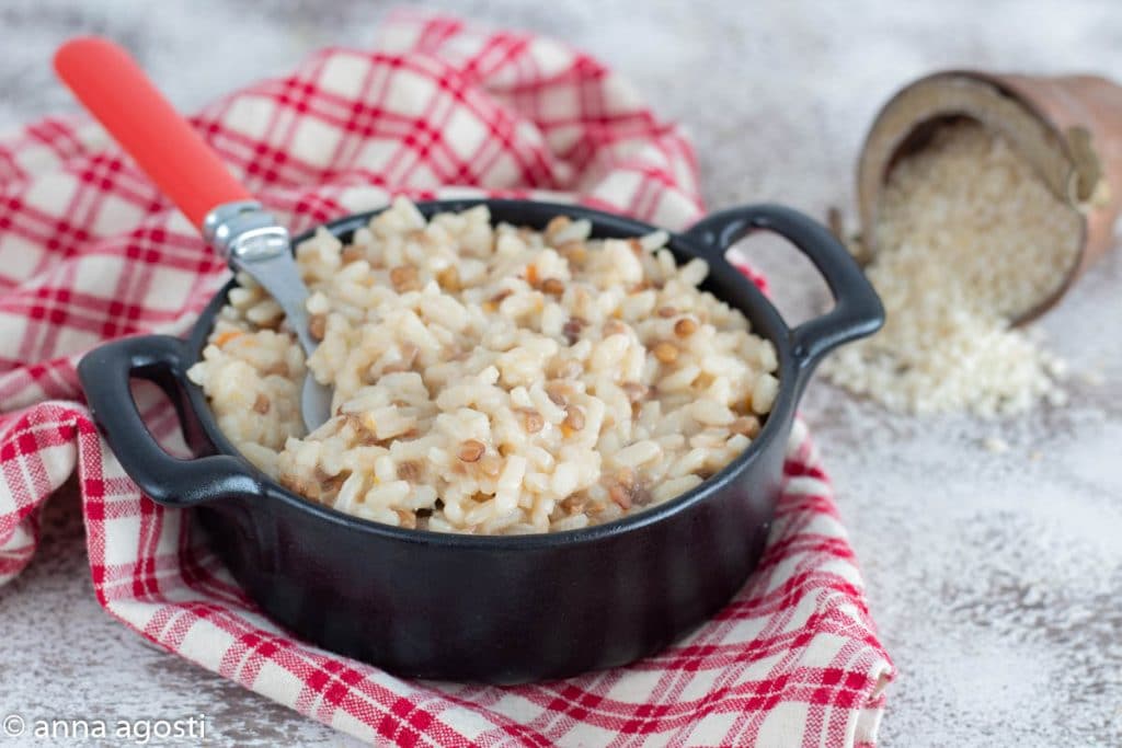 Risoto com lentilhas
