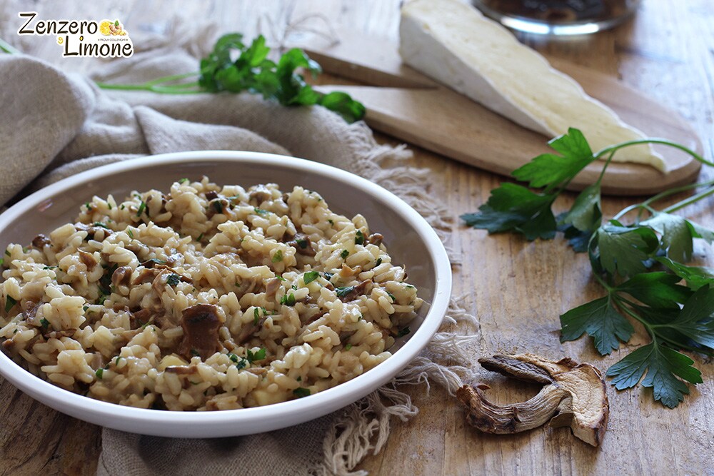 Risoto com porcini e brie