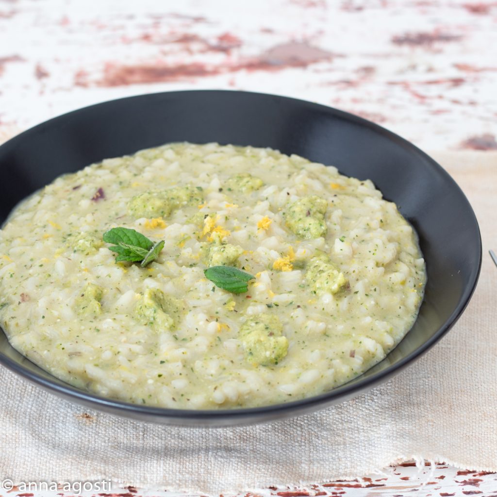 Risoto creme de abobrinha assada e limão